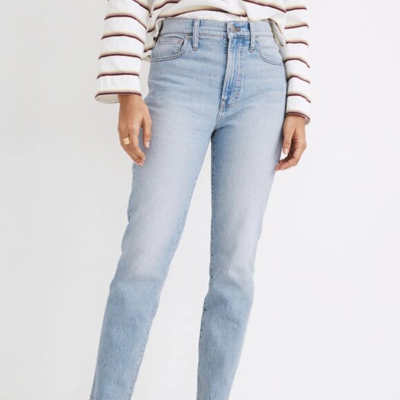 Madewell The Perfect Vintage Jean in Fiore Wash Light High-Rise Tapered Leg - Picture 2 of 15